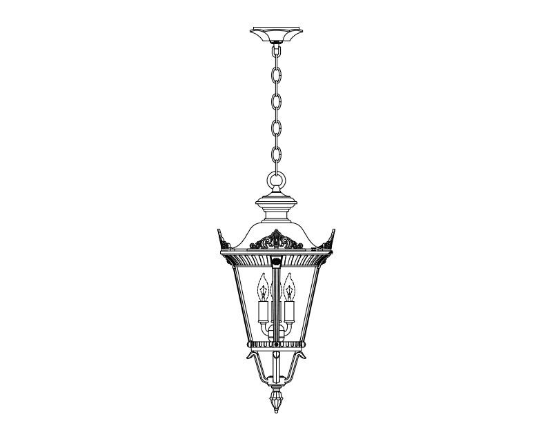 Stockholm, Small, aluminum, Ceiling Mount, Clear acrylic, (3) 25W B10, 120V